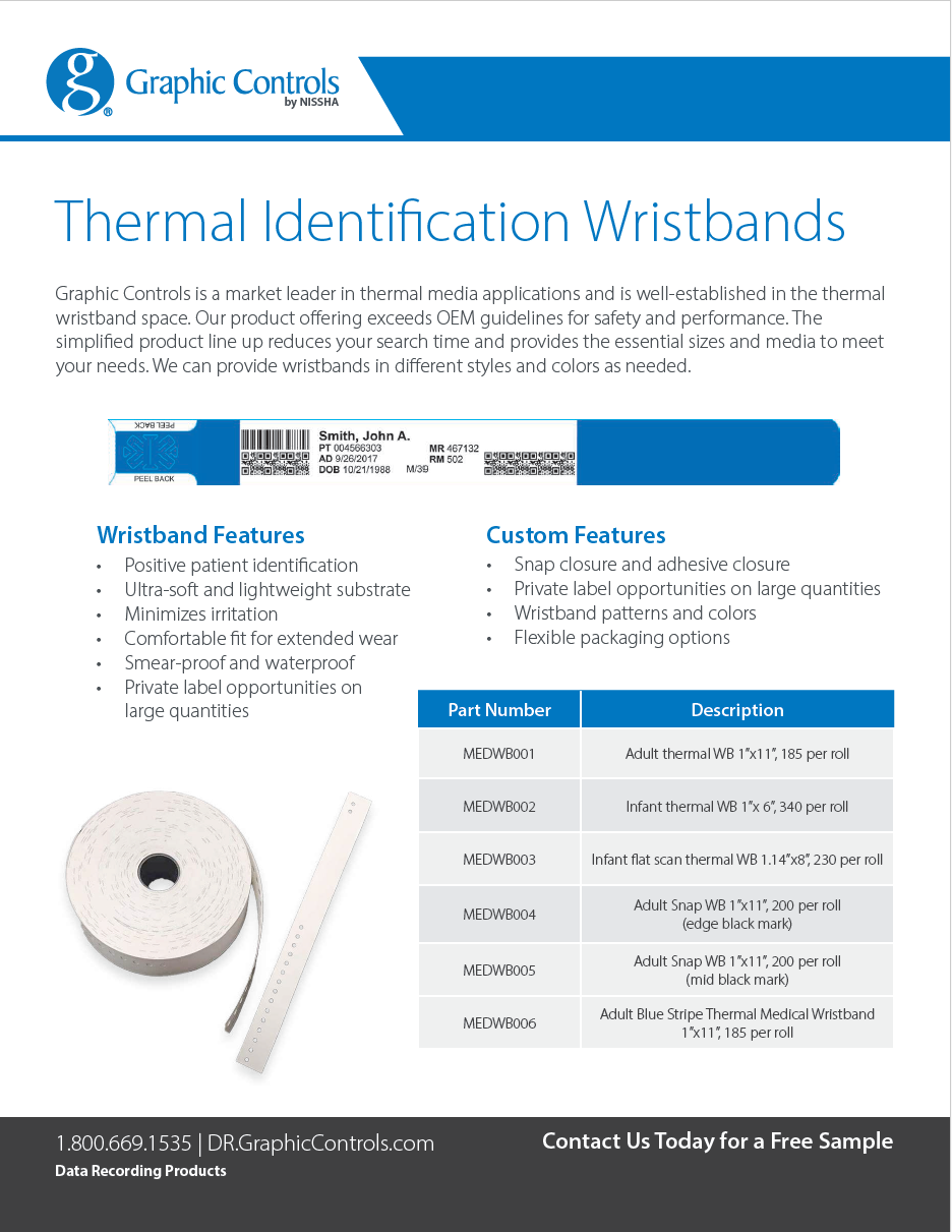 <p>Thermal Identification Wristbands</p>