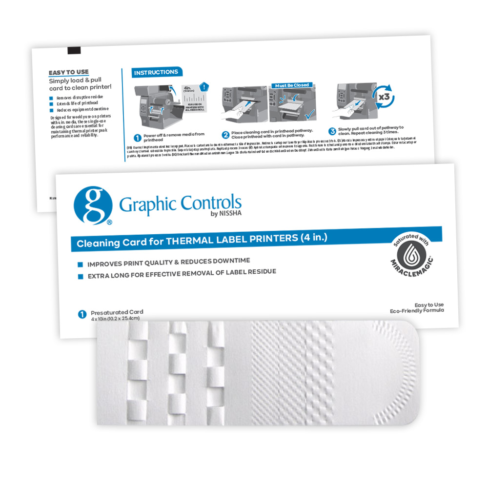 CLN THERMAL LABEL PRINTER CLEANER CARD 13 PER BOX